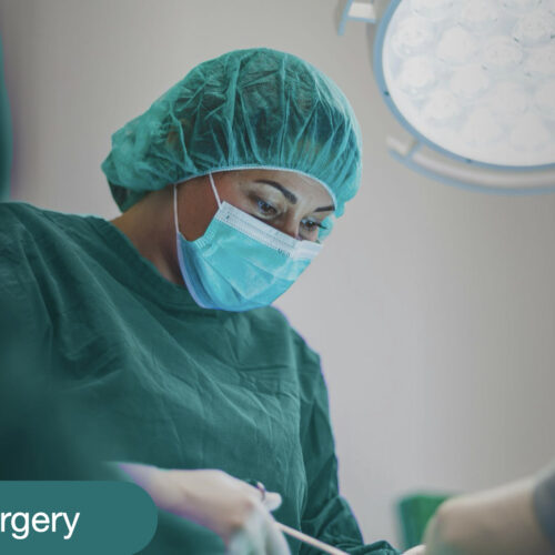General surgeon operating