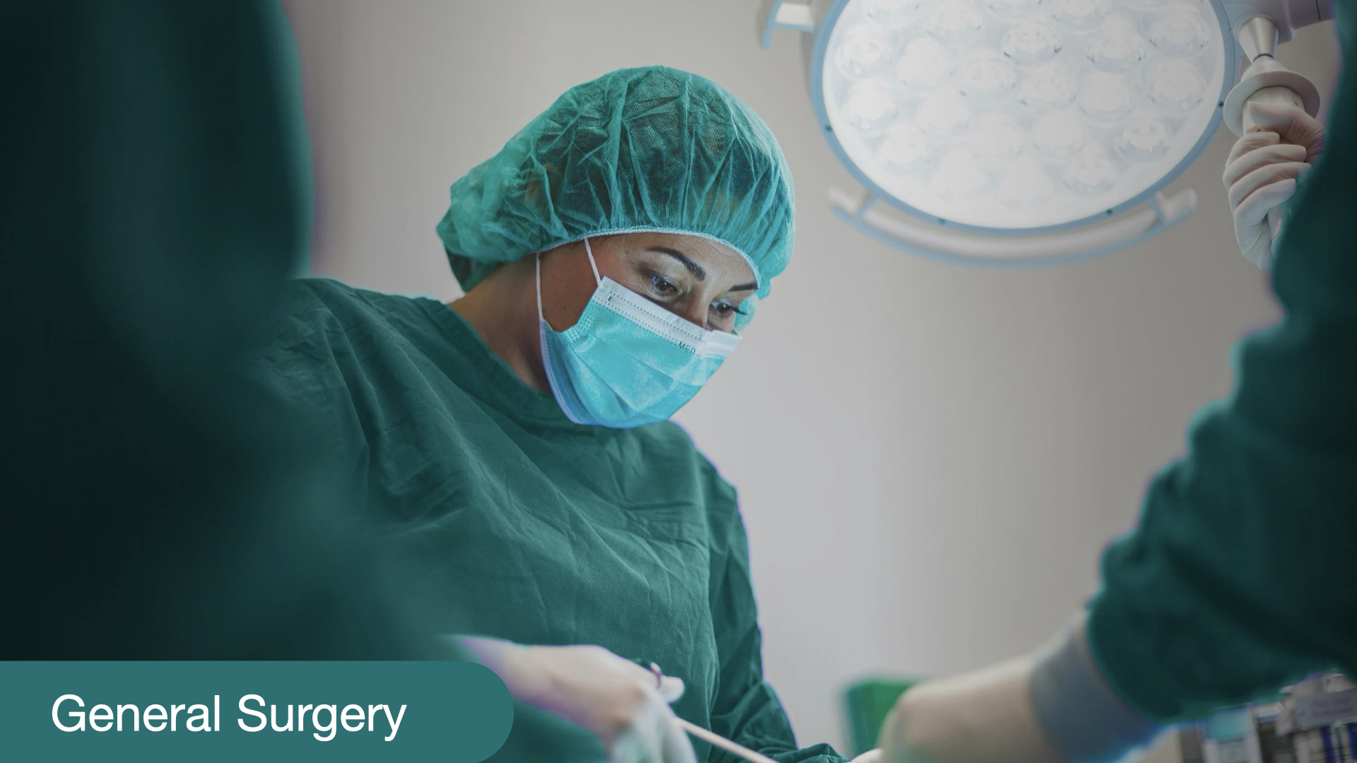 General surgeon operating